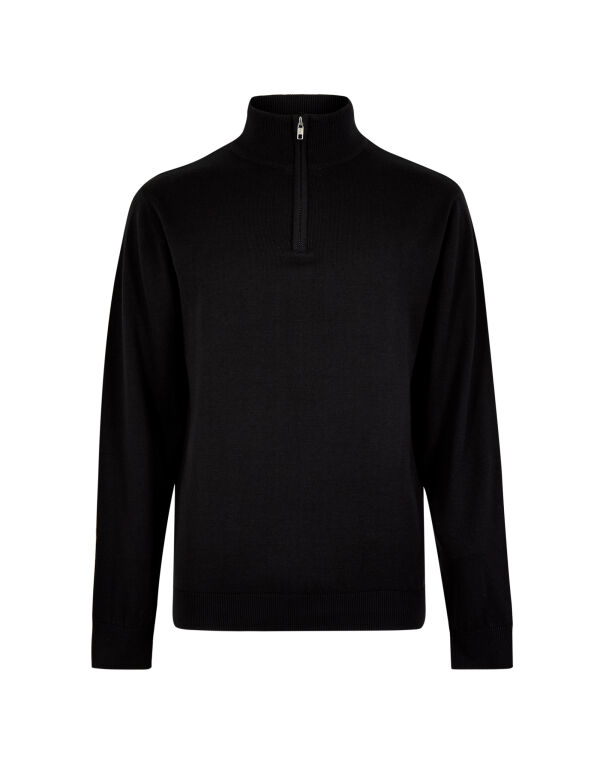 KK254 Kustom Kit Regular Fit Arundel 1/4 Zip Sweater Black