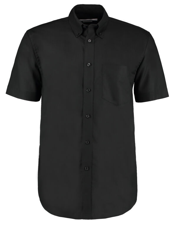 KK350 Kustom Kit Classic S/Sleeve Workwear Oxford Shirt Black
