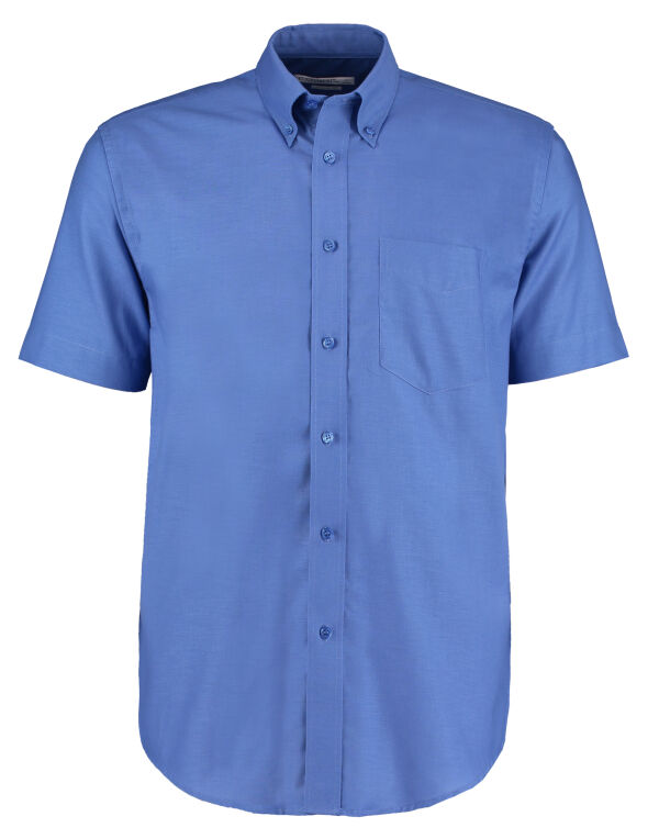 KK350 Kustom Kit Classic S/Sleeve Workwear Oxford Shirt Italian Blue