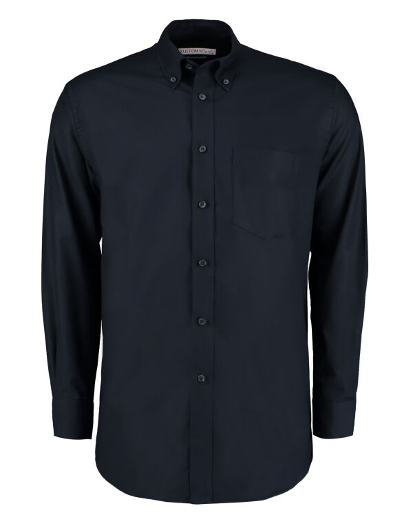 KK351 Kustom Kit Classic L/Sleeve Workwear Oxford Shirt French Navy