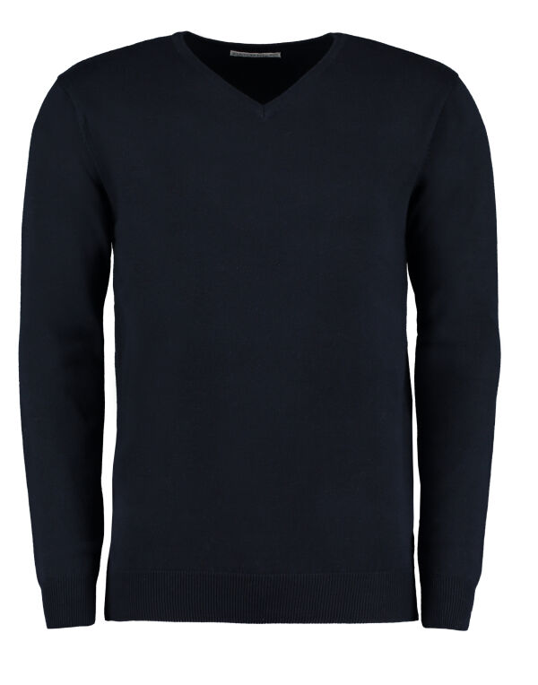 KK352 Kustom Kit Regular Fit Arundel V-Neck Sweater Navy