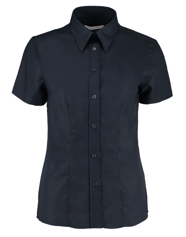 KK360 Kustom Kit TailoredS/Sleeve Workwear Oxford Shirt French Navy
