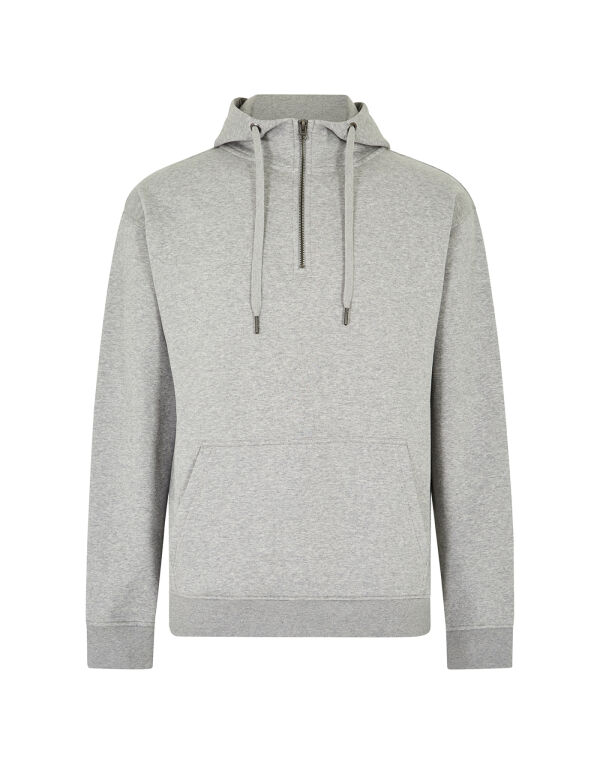 KK336 Kustom Kit Regular Fit 1/4 Zip Hoodie Heather Grey