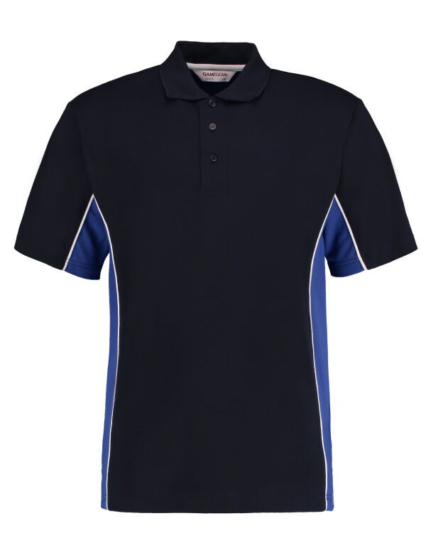KK475 Kustom Kit Classic Fit Track Polo Navy/Royal/White