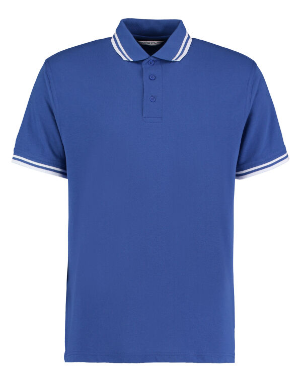 KK409 Kustom Kit Classic Fit Tipped Collar Polo Royal/White