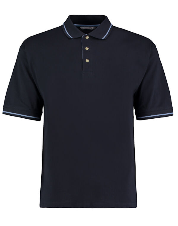 KK606 Kustom Kit Classic Fit St.Mellion Polo Navy/Light Blue