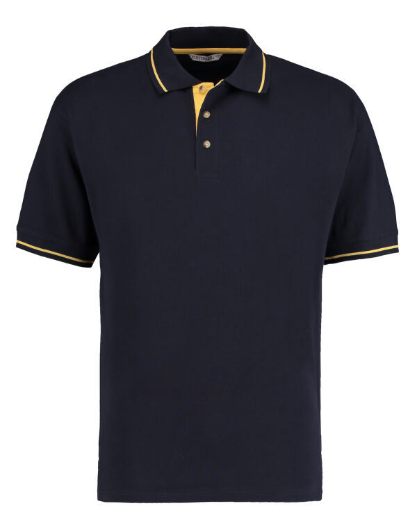 KK606 Kustom Kit Classic Fit St.Mellion Polo Navy/Sun Yellow