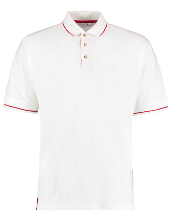KK606 Kustom Kit Classic Fit St.Mellion Polo White/Bright Red