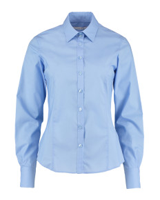 KK743F Kustom Kit Tailored Fit L/S Business Shirt Light Blue