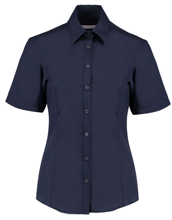 KK742F Kustom Kit Tailored Fit S/S Business Shirt Dark Navy