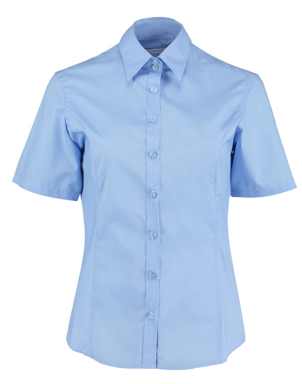 KK742F Kustom Kit Tailored Fit S/S Business Shirt Light Blue