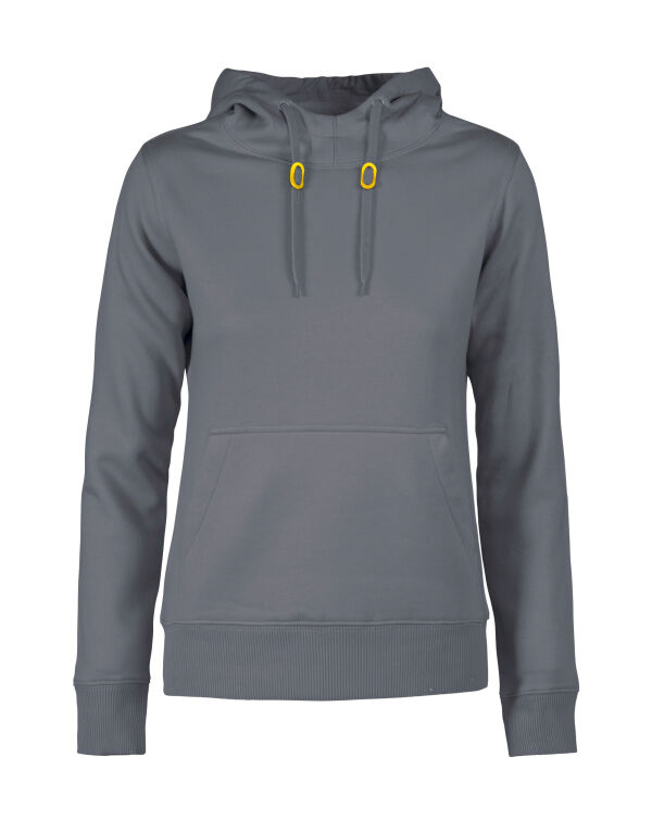 PE2262050 Printer Essentials Ladies Fastpitch Hooded Sweatshirt Steel Grey