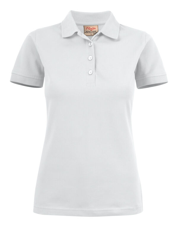 PE2265021 Printer Essentials Ladies Surf Stretch Polo White