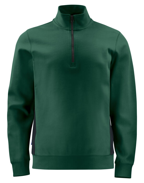 PJ642128 Pro-Job Prio 2128 1/2 Zip Sweatshirt Forest Green