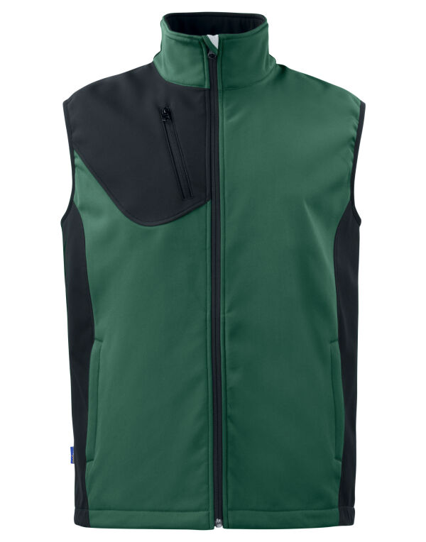 PJ643702 Pro-Job Prio 3702 Softshell Vest Forest Green