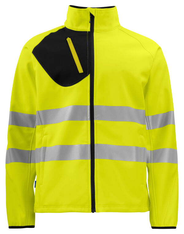 PJ646432 Pro-Job Prio 6432 Class 3/2 Softshell Jacket Yellow/Black