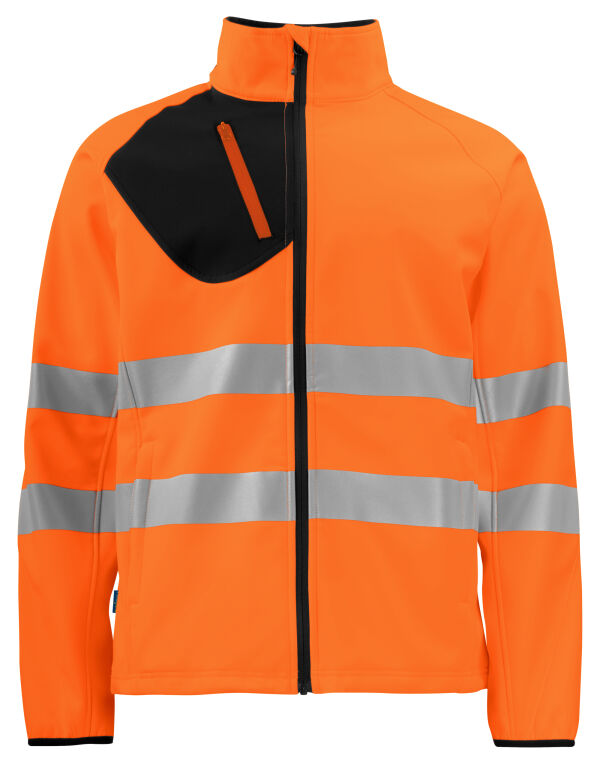PJ646432 Pro-Job Prio 6432 Class 3/2 Softshell Jacket Orange/Black