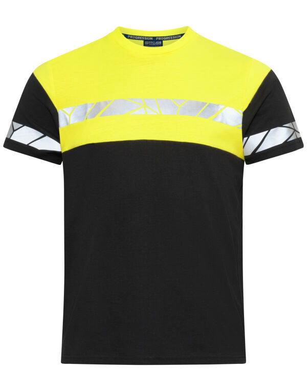 PJ647001 Pro-Job Progression 7001 T-Shirt Black/Yellow