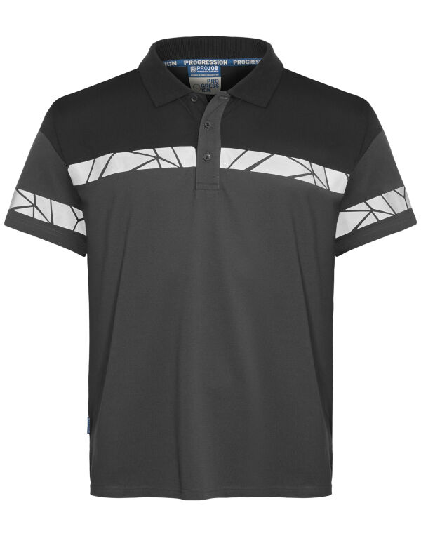 PJ647003 Grey/Black Progression 7003 Pique Polo