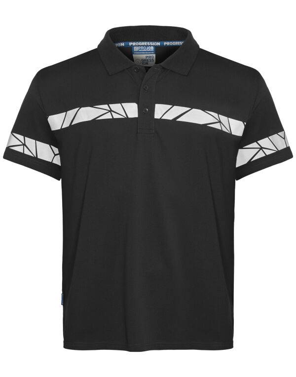 PJ647003 Pro-Job Progression 7003 Pique Polo Black/Black