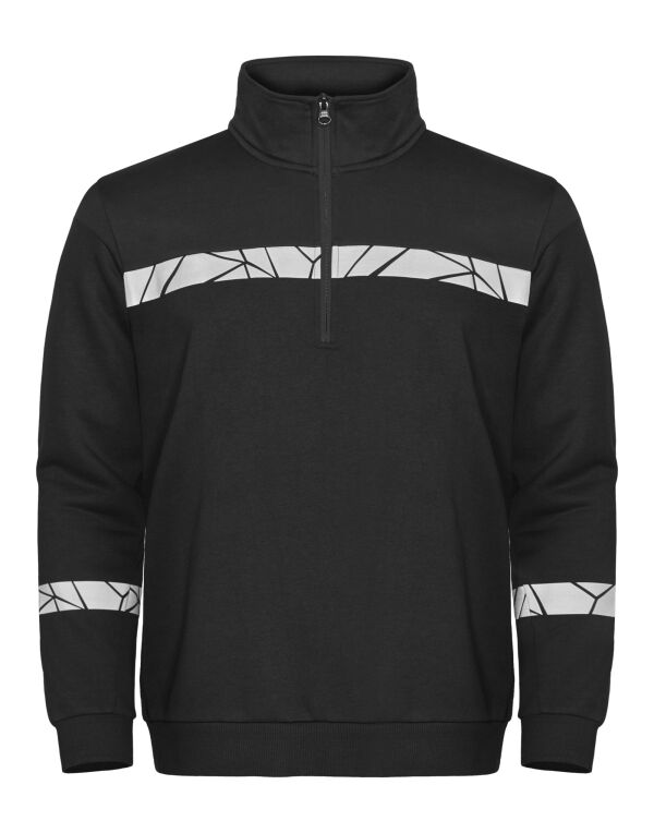 PJ647102 Pro-Job Progression 7102 1/2 Zip Sweatshirt Black/Black