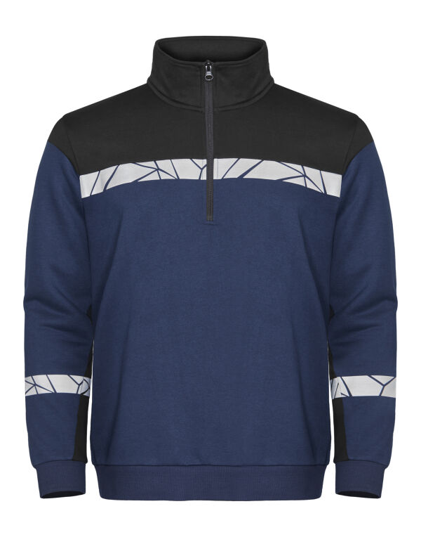 PJ647102 Pro-Job Progression 7102 1/2 Zip Sweatshirt Navy/Black