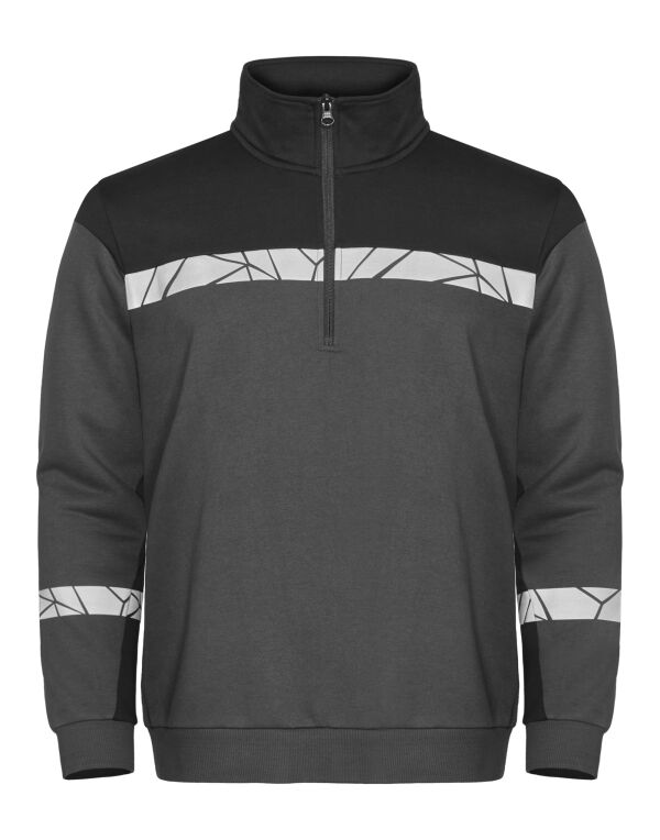PJ647102 Grey/Black Progression 7102 1/2 Zip Sweatshirt