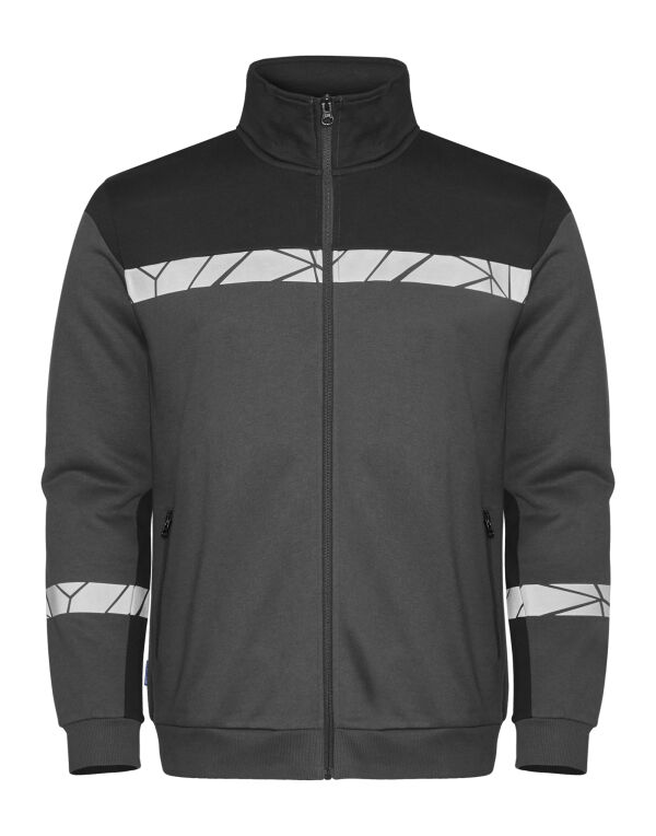 PJ647103 Pro-Job Progression 7103 Full Zip Sweat Grey/Black