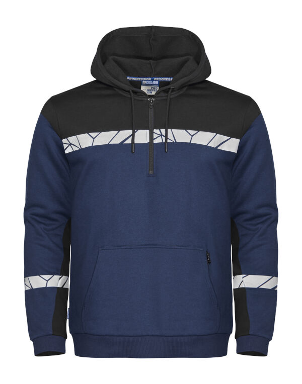 PJ647104 Pro-Job Progression 7104 1/2 Zip Hoodie Navy/Black