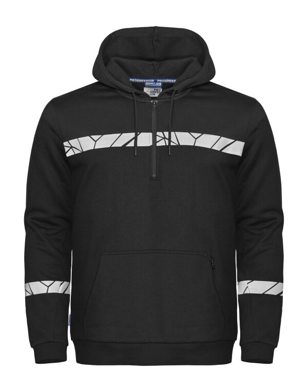 PJ647104 Pro-Job Progression 7104 1/2 Zip Hoodie Black/Black