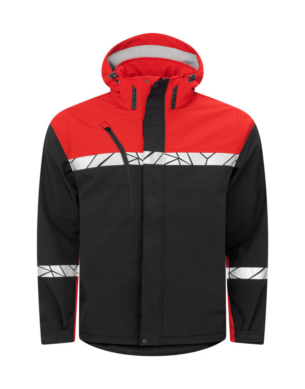 PJ647400 Pro-Job Progression 7400 Softshell Jacket Black/Red