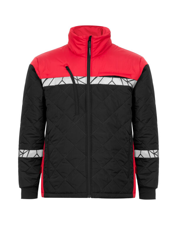 PJ647404 Pro-Job Progression 7404 Quilted Jacket Black/Red