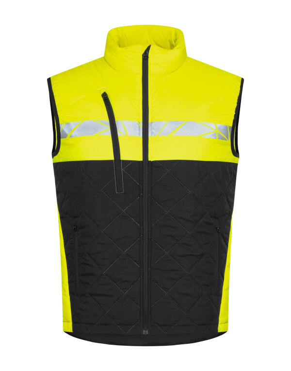 PJ647700 Pro-Job Progression 7700 Quilted Vest Black/Yellow