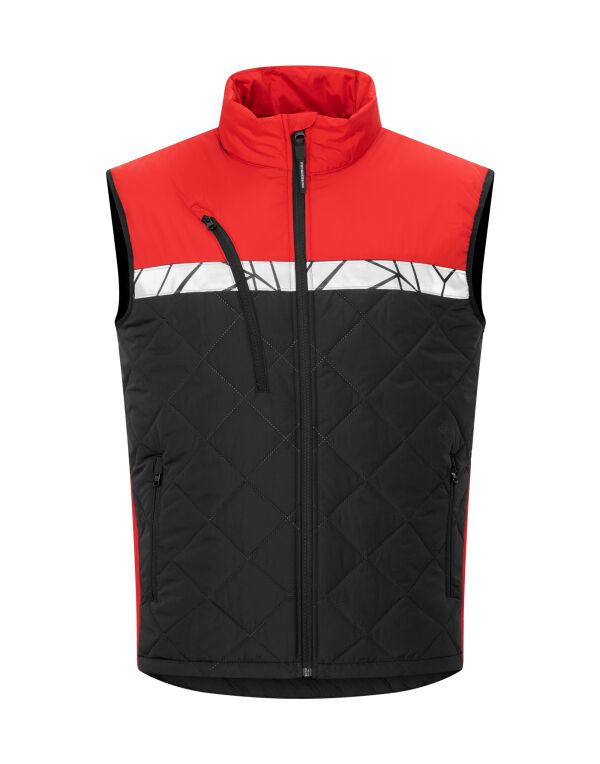 PJ647700 Pro-Job Progression 7700 Quilted Vest Black/Red