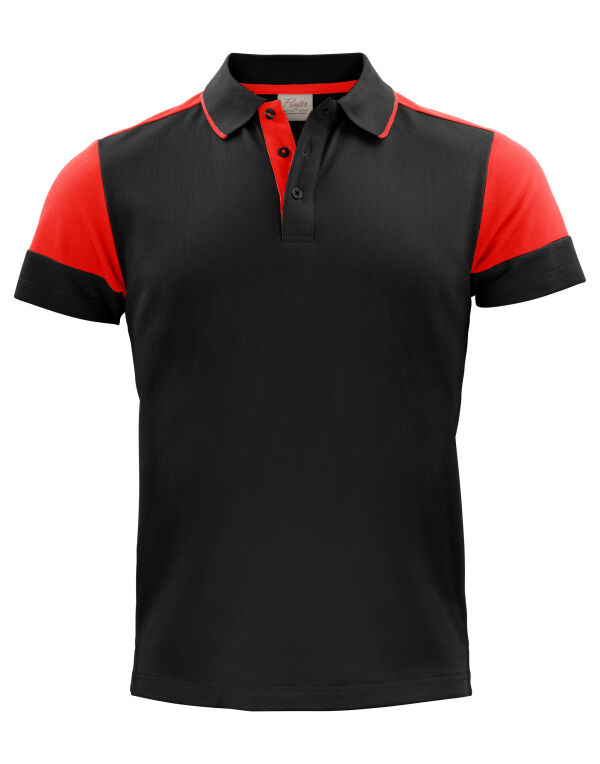 PP2265024 Printer Prime Polo Shirt Black/Red