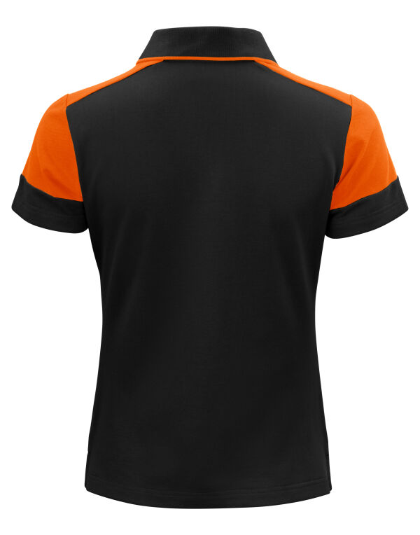 PP2265025 Printer Prime Ladies Polo Shirt Black/Orange