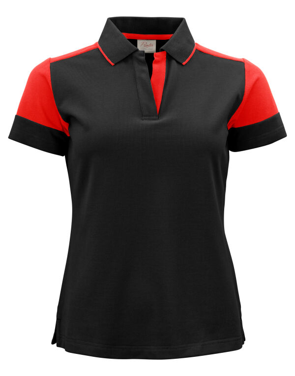 PP2265025 Printer Prime Ladies Polo Shirt Black/Red