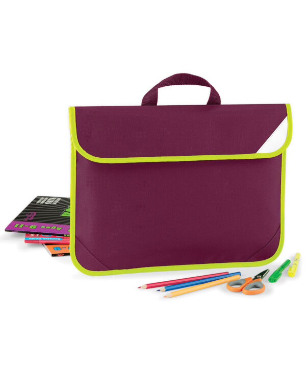 QD452 Quadra Enhanced-Viz Book Bag Burgundy