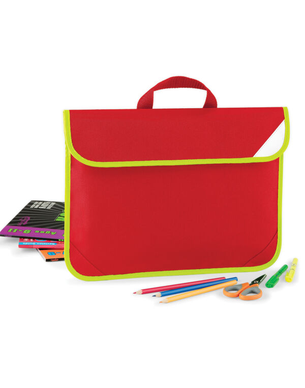 QD452 Quadra Enhanced-Viz Book Bag Classic Red