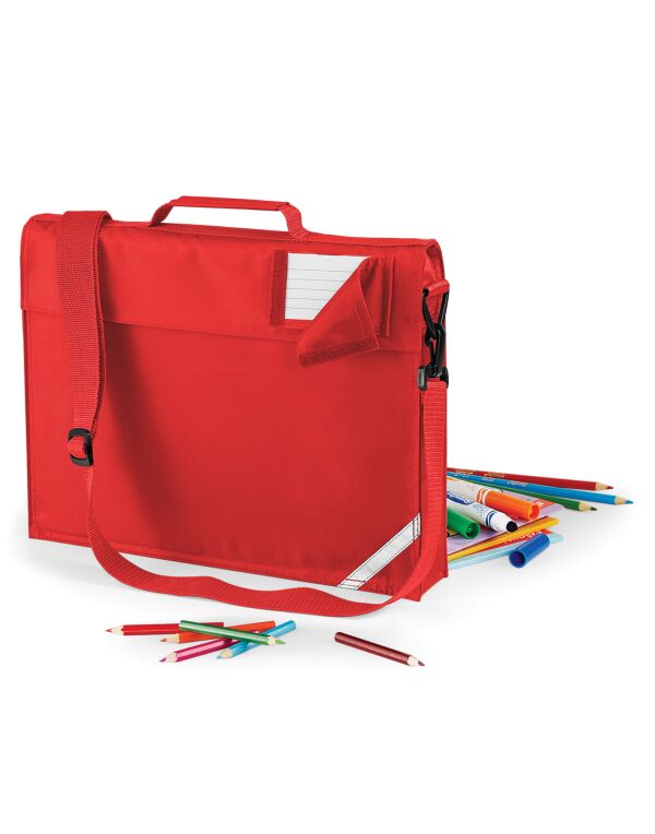 QD457 Bright Red Junior Book Bag With Strap QD457 Bright Red Junior Book Bag With Strap