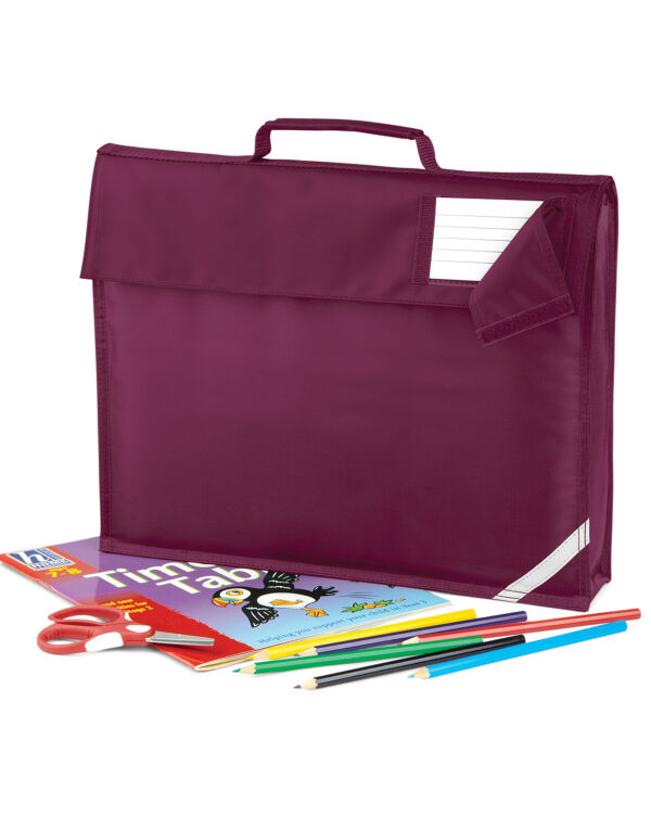QD51 Quadra Junior Book Bag Burgundy QD51 Quadra Junior Book Bag Burgundy