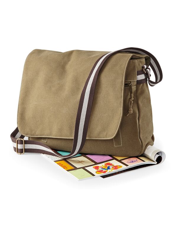 QD610 Sahara Vintage Canvas Despatch Bag QD610 Sahara Vintage Canvas Despatch Bag