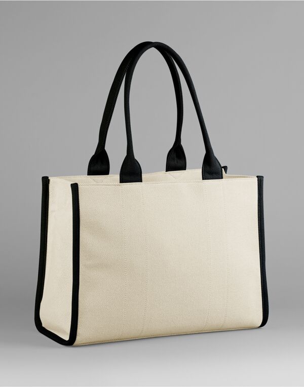 QD633 Quadra Puerto Large Tote Natural/Black QD633 Quadra Puerto Large Tote Natural/Black