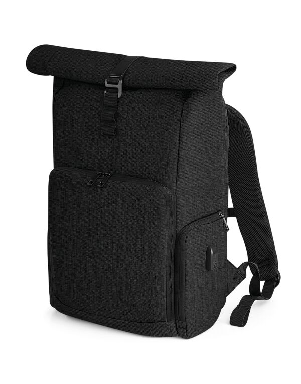 QD995 Black Q-Tech Charge Roll-Up Backpack