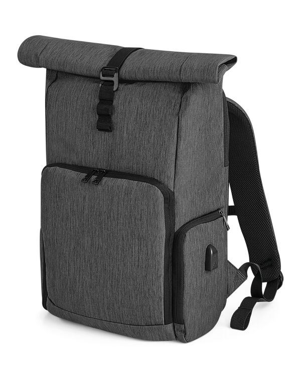 QD995 Granite Marl Q-Tech Charge Roll-Up Backpack QD995 Granite Marl Q-Tech Charge Roll-Up Backpack