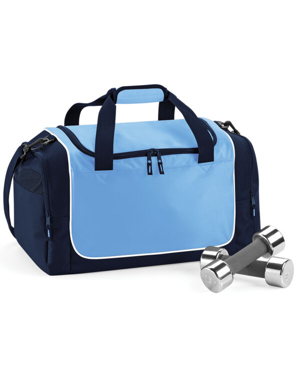 QS77 Quadra Teamwear Locker Bag Sky/French Navy/White