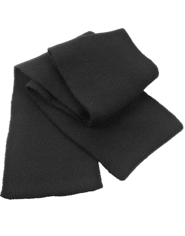 R145X Result Winter Essentials Classic Heavy Knit Scarf Black