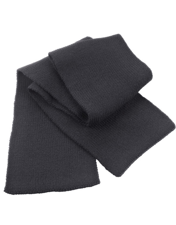 R145X Result Winter Essentials Classic Heavy Knit Scarf Charcoal