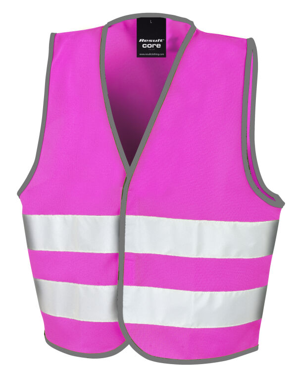 R200JEV Result Safeguard Junior Enhanced Visibility Vest Fluorescent Pink