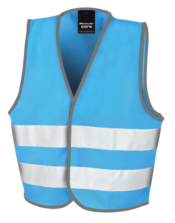 R200JEV Result Safeguard Junior Enhanced Visibility Vest Sky Blue